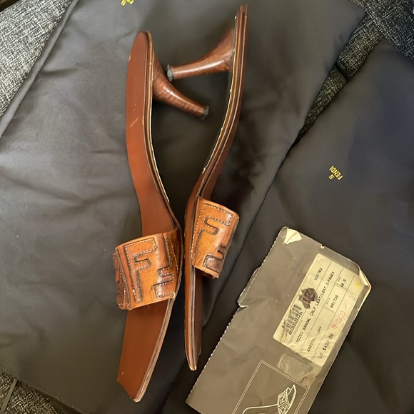 Authentic Fendi Leather Sandals - Picture 9 of 16